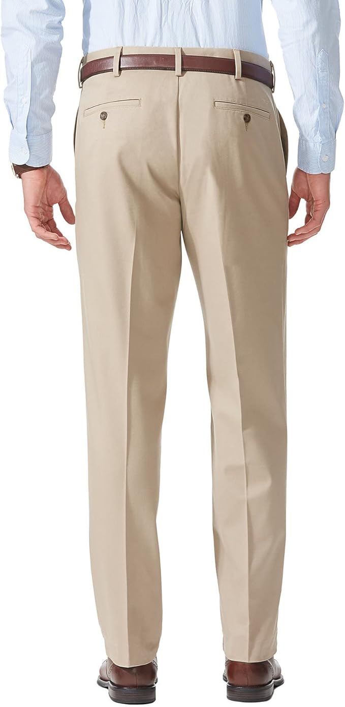 Docker's Mens Relaxed fit Casual Pants 34 / 30 Beige Solid