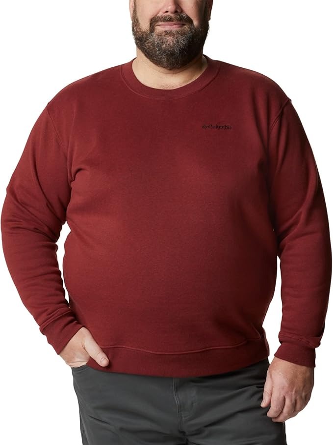 Columbia Men's Hart Mountain II Crewneck Sweatshirt XXL 2XL Dark Red
