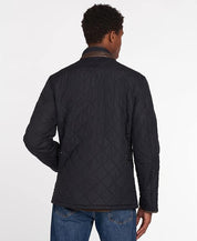 Barbour Mens Powell Navy Blue Quilted Jacket Size Large