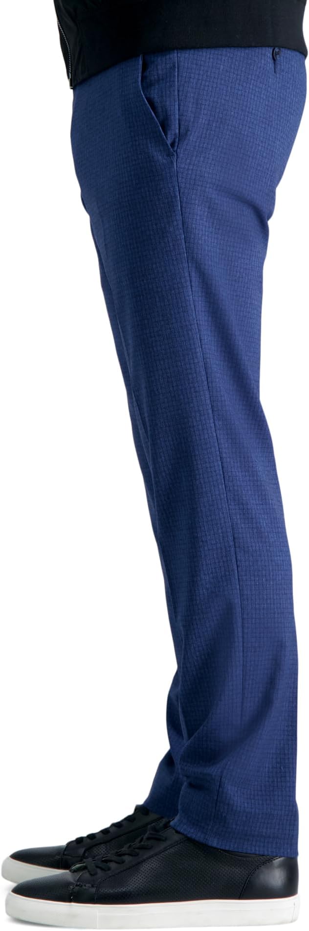 Kenneth Cole Mens Slim fit Dress Pants 34 / 34 Navy Blue Check Stretch