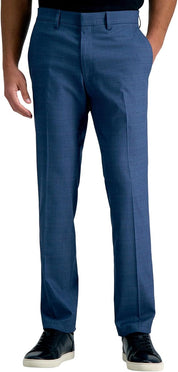 Kenneth Cole Mens Slim fit Dress Pants 32 / 29 Navy Blue Plaid Stretch