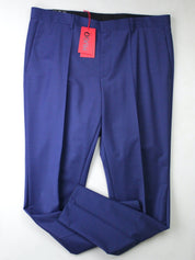Hugo Boss Mens Slim fit Dress Pants 34 / 32 Navy Blue Solid Stretch