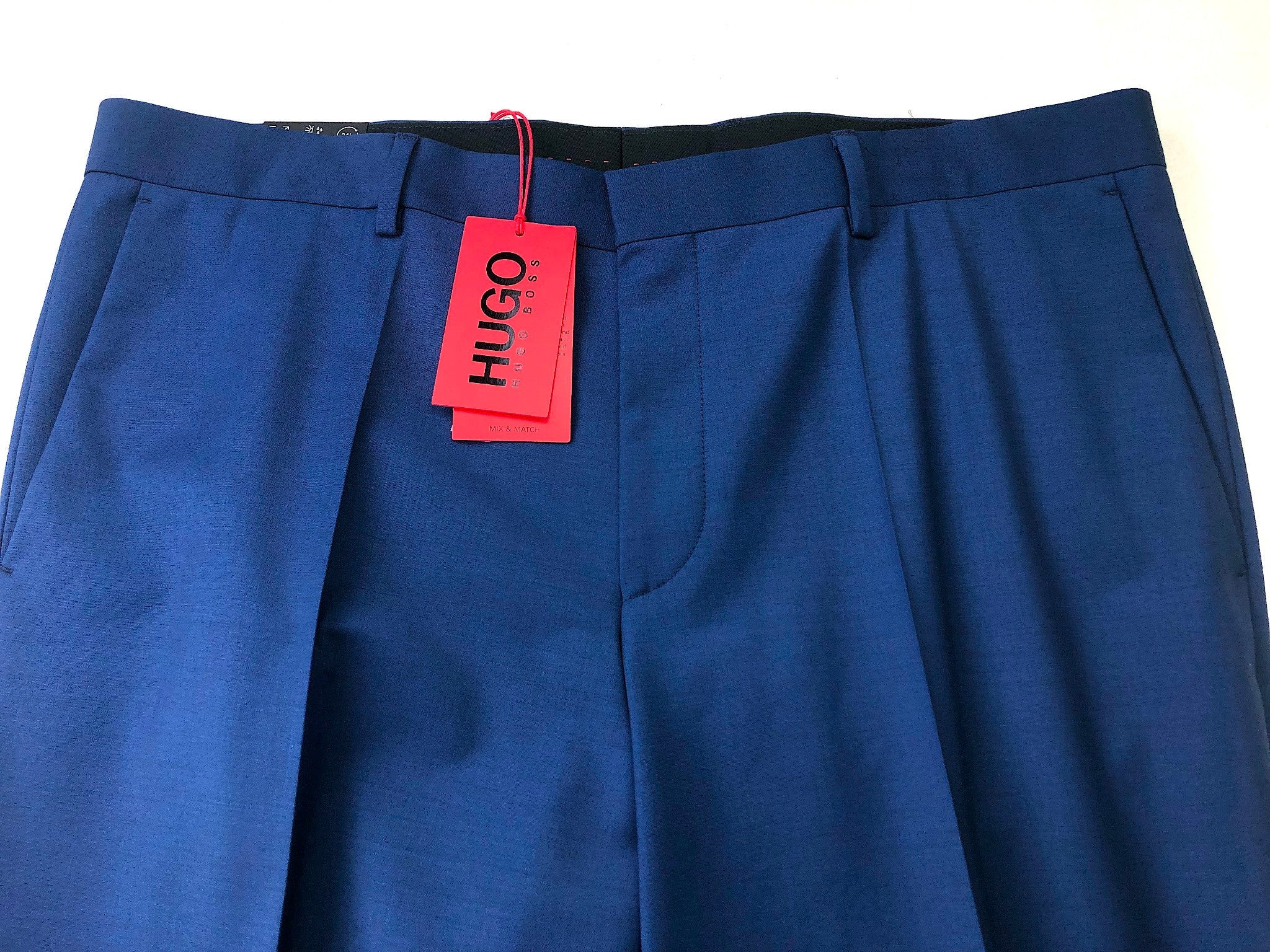 Hugo Boss Mens Slim fit Dress Pants 30 / 32 Navy Blue Solid Stretch