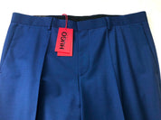 Hugo Boss Mens Slim fit Dress Pants 34 / 31 Navy Blue Solid Stretch