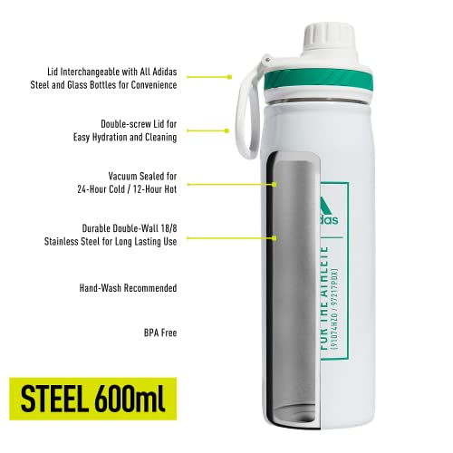 Adidas Mens Steel 600 Water Bottle Whitecourt Green