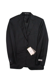 Canali Mens Classic fit Siena Suit Jacket Blazer 38 S Black Solid