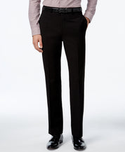 Calvin Klein Mens Slim fit Dress Pants 33 / 34 Black Solid Stretch