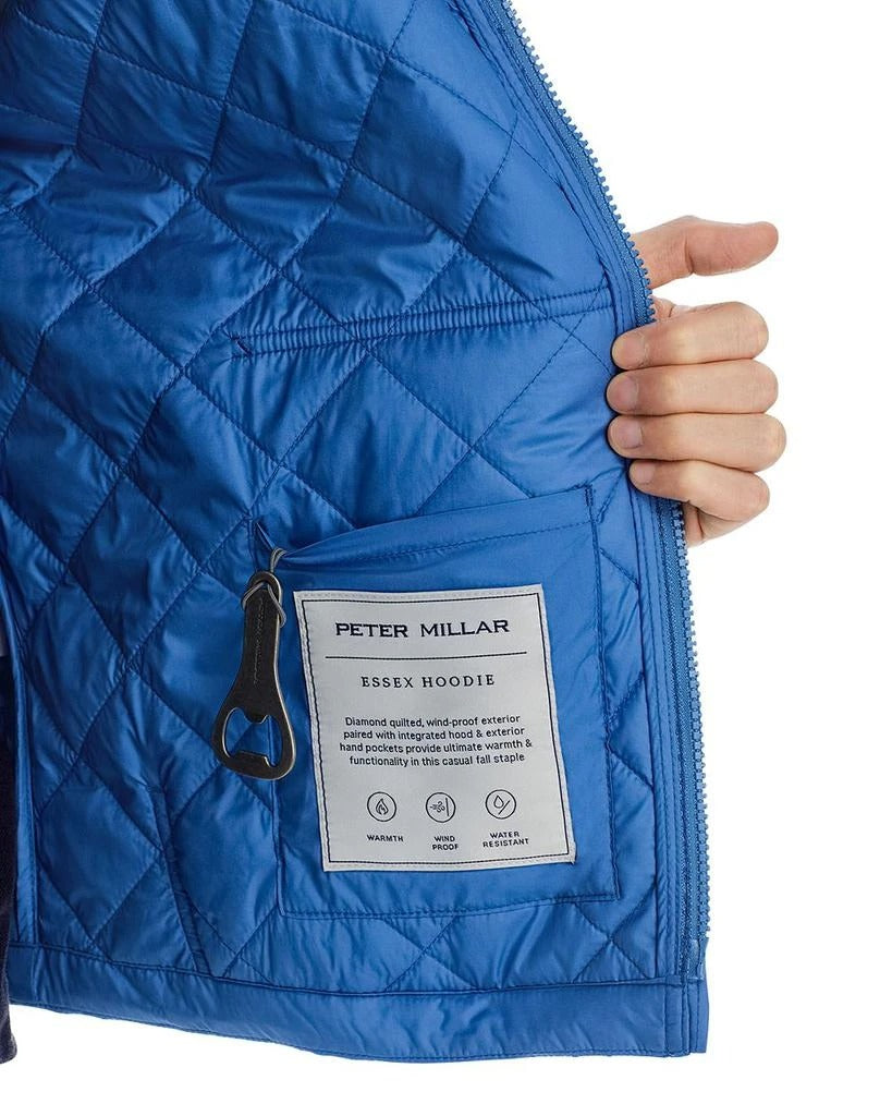Peter Millar Mens Crown Essex Quilted Hooded Jacket Coat XXL Moon Blue