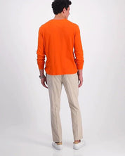 Club Room Mens  fit Long Sleeve T-Shirt Shirt Medium Orange Solid