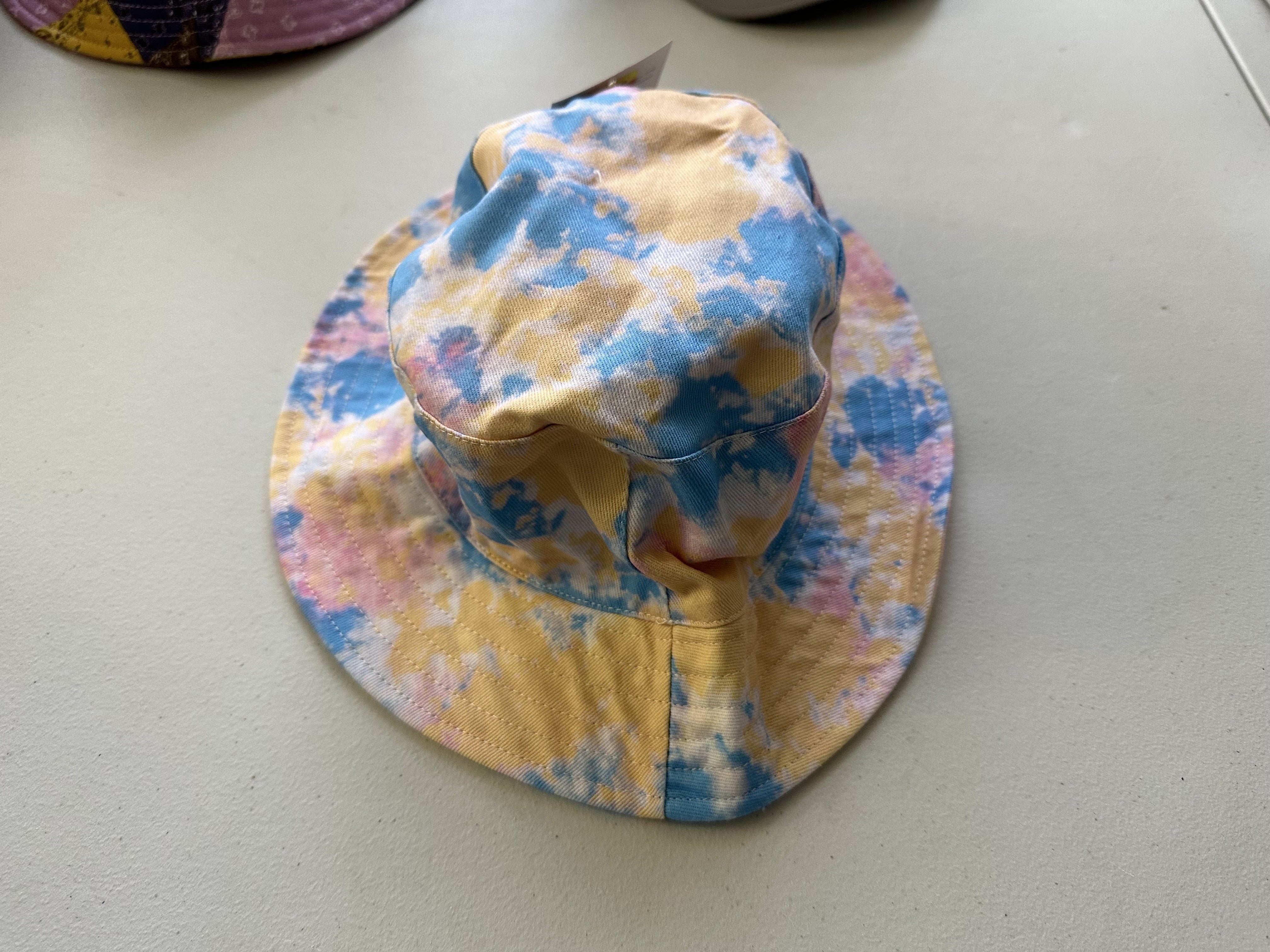 Sun Stone Mens Tie Dye Bucket Hat Orange Multi