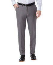 Haggar Mens Slim fit Dress Pants 33 / 30 Mid Gray Solid
