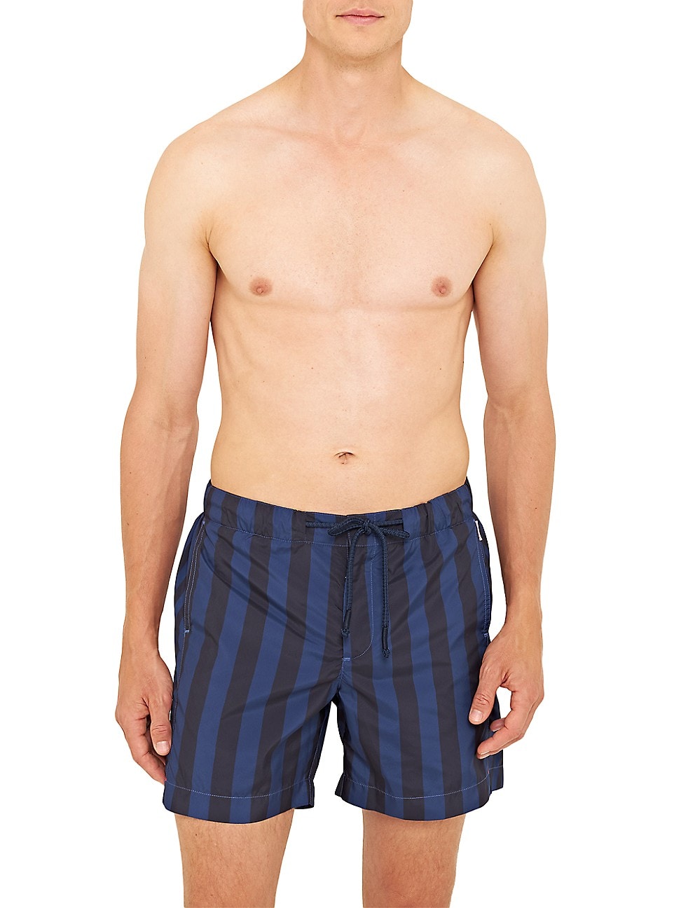 Orlebar Brown Mens Classic fit Trunks Swimwear 34 Blue Striped