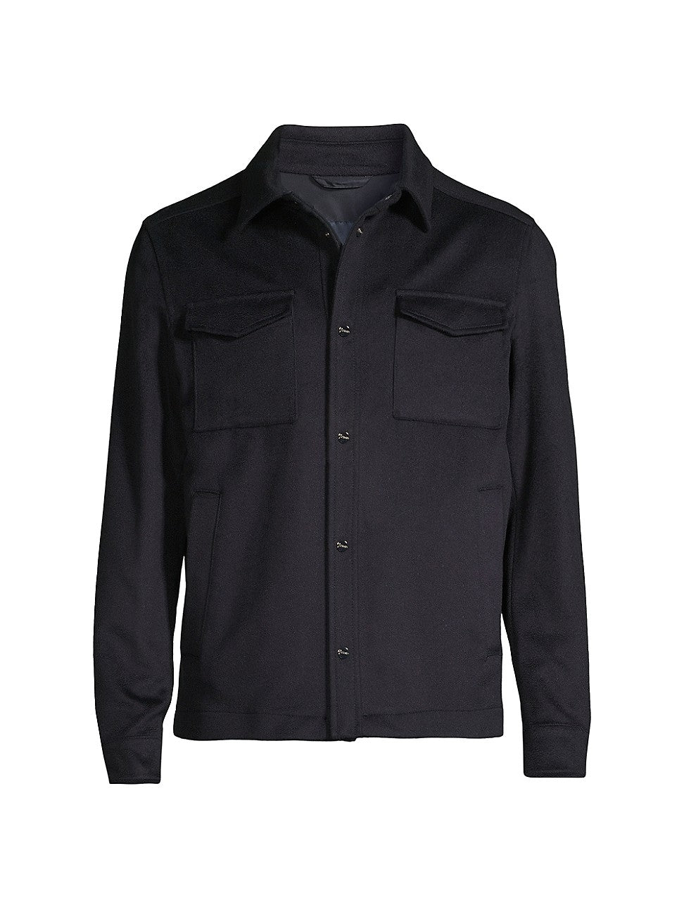 Herno Men's Half-Lined Shirt Jacket in Navy Blue Size 52