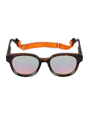 Gucci Men's Round Logo Sunglasses W/ Neck Strap
