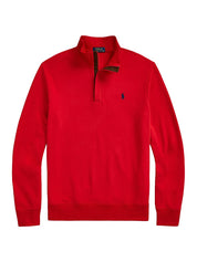 Polo Ralph Lauren Luxury Jersey Quarter-Zip Pullover Sweater Large Red