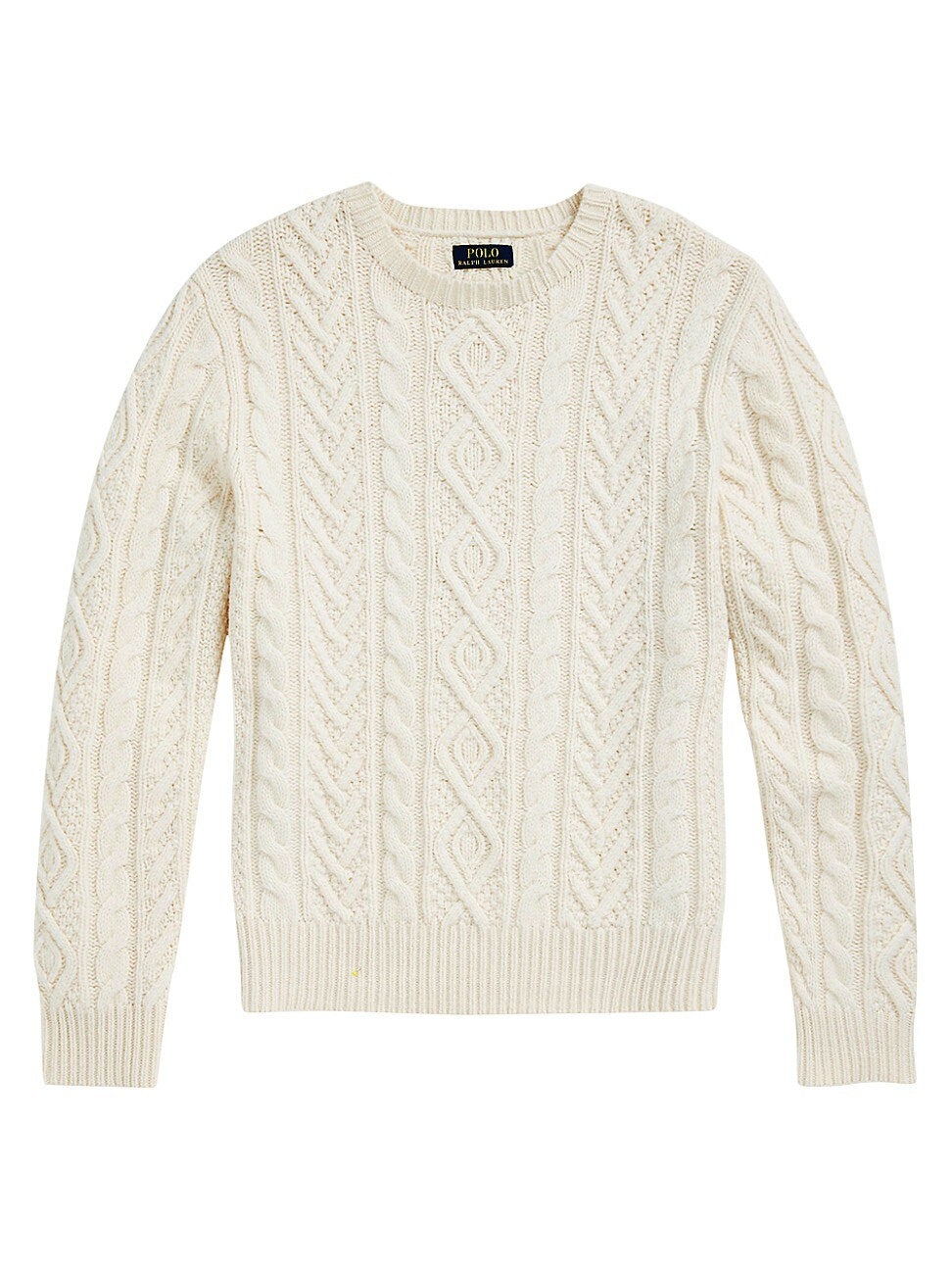 Polo Ralph Lauren Mens The Iconic Fisherman's Wool Cashmere Blend Sweater Andover Cream S