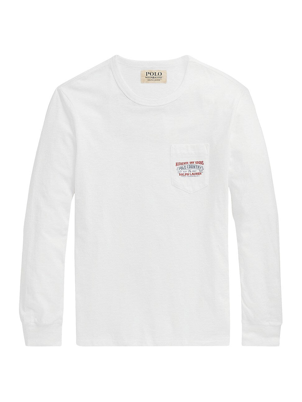 Polo Ralph Lauren Mens Custom Slim Fit Long Sleeve T Shirt Polo White Medium