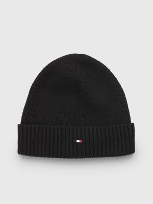 Tommy Hilfiger Men Regular fit Beanie Hat One Size Black