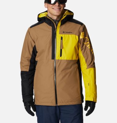 Mens Columbia Timberturner II Delta Jacket XXL Dark Beige / Yellow