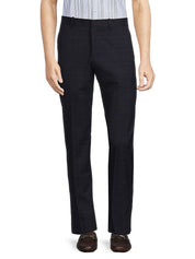 Perry Ellis Men's Slim Fit Dress Pants Navy Blue Plaid 36 x 32