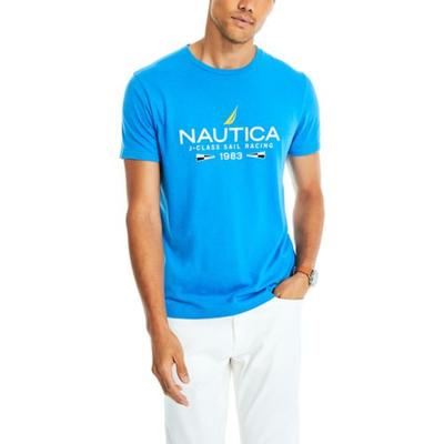 Nautica Men's Logo Graphic Tshirt Xl Blue  Sustainably Crafted