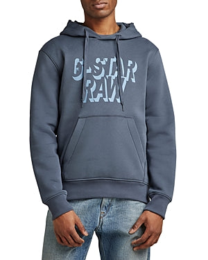 G-Star Raw Men's Retro Shadow Logo Graphic Hoodie Blue Small