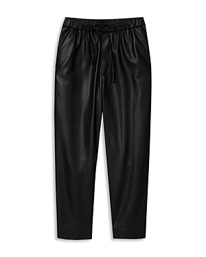 Nanushka Mens Jain Shiny Drawstring Dress Pants Black Medium