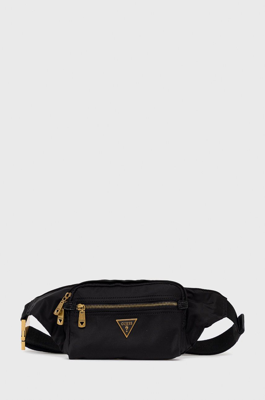 GUESS Mens Evening Smart Logo Fannypack Blaster Black Wash One Size