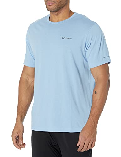 Columbia Mens Thistletown Hills T-shirt Short Sleeve T Shirt Blue Large