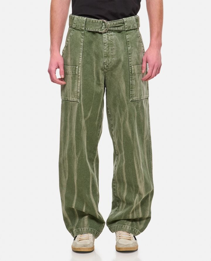 JW Anderson Mens Wide Leg Cargo Pants Size Small 30 - 32 Green Italy