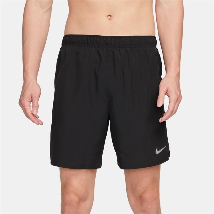 Nike Men's Challenger Dri-FIT Brief Shorts Black Silver XL