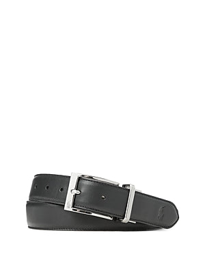 Polo Ralph Lauren Men's Reversible Leather Dress Belt Black Brown 32 Reg