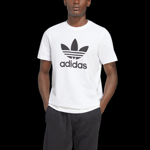 Adidas Men's Classic Adicolor Trefoil Short Sleeve T Shirt White Black Small