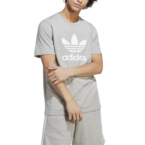 Adidas Originals Men's Trefoil Short Sleeve T Shirt LIght Grey XXL