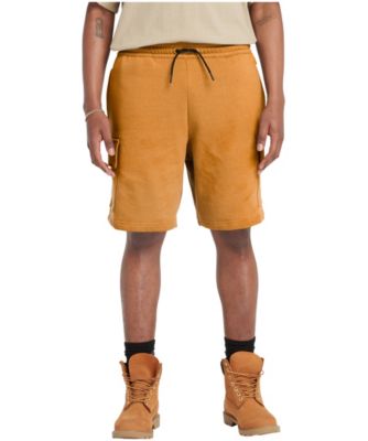 Timberland Men's Woven Shorts Badge Cargo Sweatshorts Orange Large