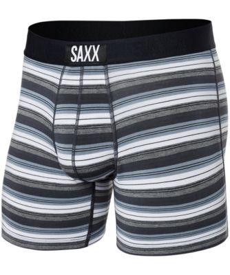 Saxx Mens Boxer Briefs Underwear Medium Grey Striped