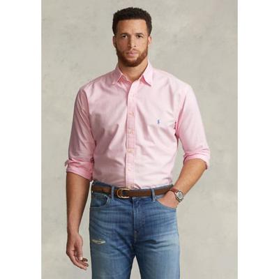 Polo Ralph Lauren Men's Big Tall Long Sleeve Button Down Shirt Garment-Dyed Pink 3LT