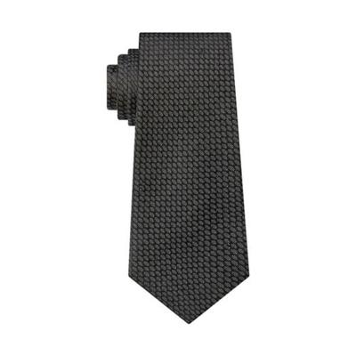 Calvin Klein Men's Luxe Slim Netting Tie  Black Pepper Necktie