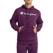 Champion Mens Logo Hoodie Sweatshirt Plum Port Purple XXL 2XL