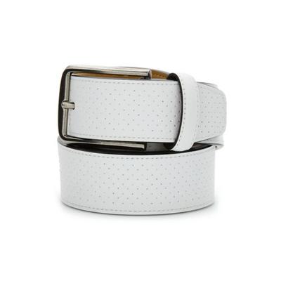 Pga Tour Men's Perforated Golf Belt White 40