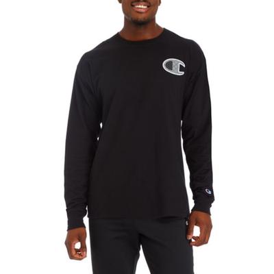 Champion Men's Classic Graphic Long Sleeve T-Shirt Black 2XL