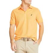 Nautica Men's Sustainably Crafted Classic Fit Deck Polo Shirt Oragne Large