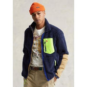 Polo Ralph Lauren Men's Fleece Patchwork Jacket Newport Navy Blue XL