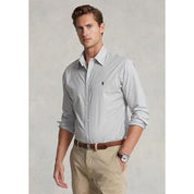 Polo Ralph Lauren Men's Classic Fit Gingham Poplin Shirt Grey White Small