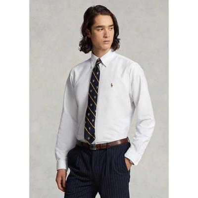 Polo Ralph Lauren Mens Classic fit Long Sleeve Button-Up Shirt Large White Solid
