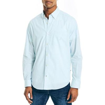 Nautica Men's Classic Fit Button Down Shirt Blue Small