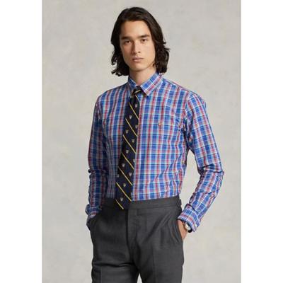 Ralph Lauren Men's Classic Fit Plaid Polo Button Down Shirt Shirt Large