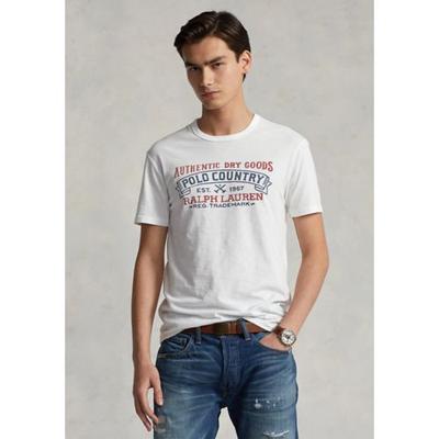 Polo Ralph Lauren Men Classic fit Short Sleeve Graphic T-Shirt Shirt XL White