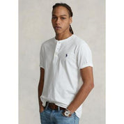 Polo Ralph Lauren Mens Slub Jersey Henley Short Sleeve T Shirt White Large