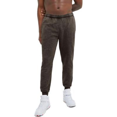 Champion Mens Sweatpants Acid Wash Black Jogger Pants Large